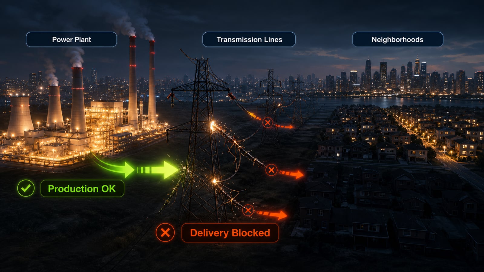 The power-plant delivery problem — why energy doesn't reach your cells
